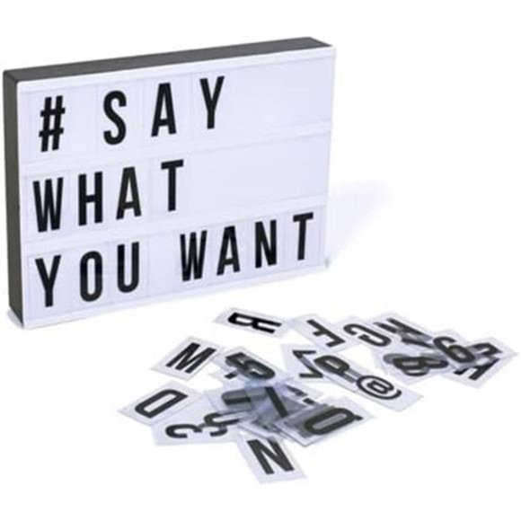 Cinema Style 10-LED Home Decor Large Light Box with 109 Letters and Characters - Picture 5 of 7